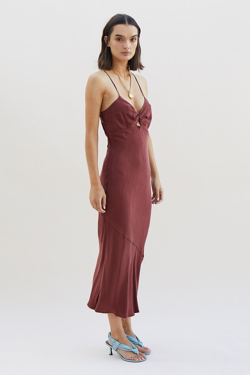 Suboo Georgia Slip Dress - Merlot