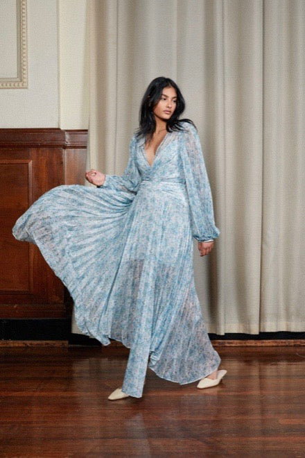 Acler Astone Dress - Blue Floral