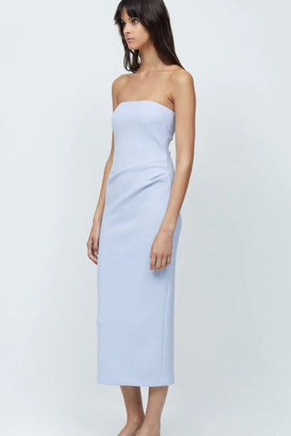 Bec & Bridge Karina Strapless Midi Dress - Powder Blue