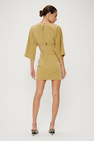 Third Form Cut Through Corset Mini Dress - Cumin