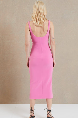 Bec & Bridge Karina Tuck Midi Dress - Pink