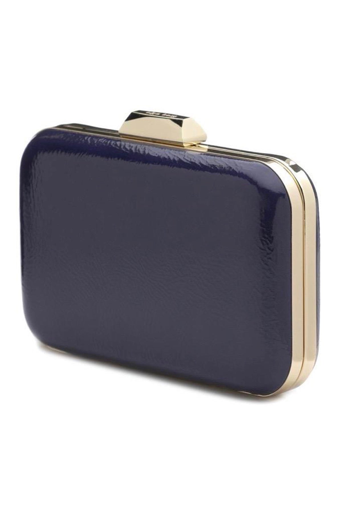 Olga Berg Pippa Crinkle Patent Pod - Navy