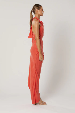Winona Marcella Halter Dress - Scarlet