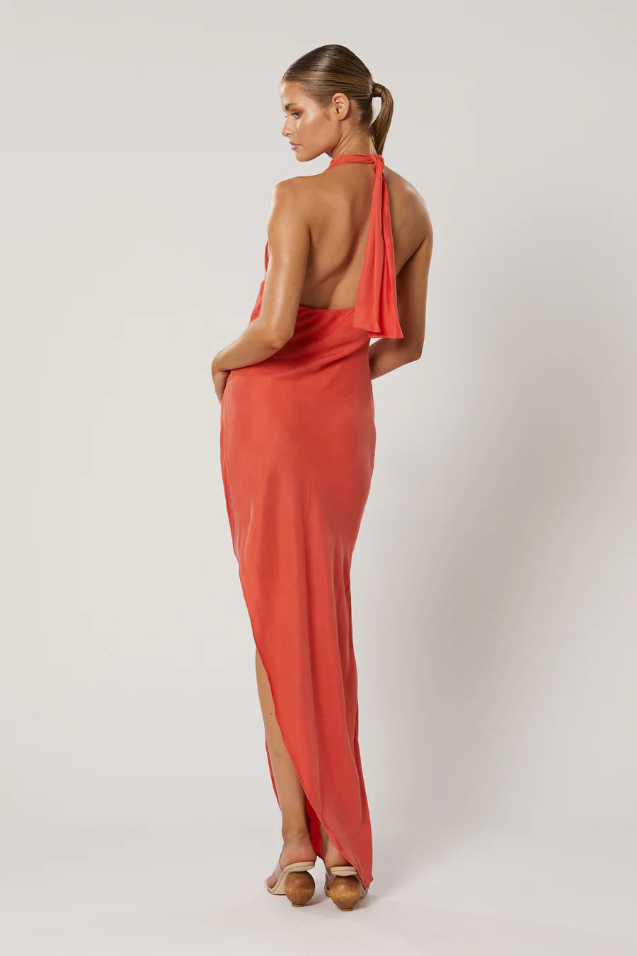 Winona Marcella Halter Dress - Scarlet