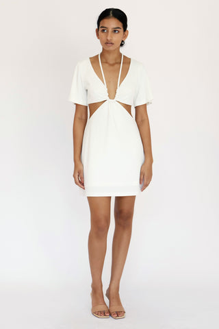 Third Form Double Crossed Tee Dress - Off White