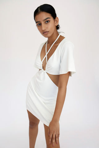 Third Form Double Crossed Tee Dress - Off White