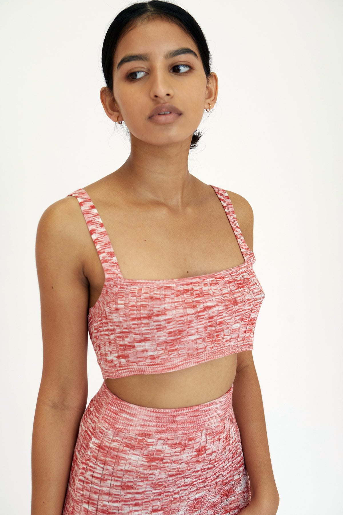 Third Form Horizon Knit Bra-Let Top - Red to Pink