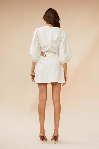 Suboo Astrid Resin Detail Mini Dress - Ivory